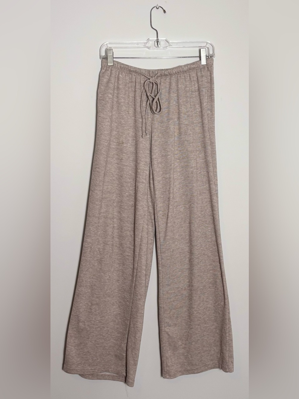Shosho Wide-Leg Coordinating Drawstring Pants – Cream Neutral – Size Small